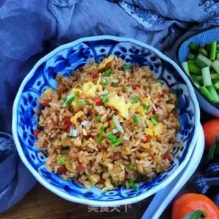 Make Soy sauce, fried rice step 12