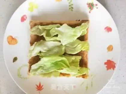 Make Egg sandwich with sesame sauce step 4