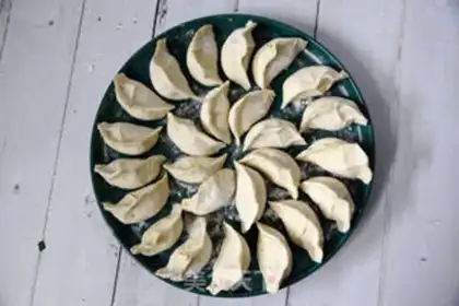 Make The meat dumplings step 12
