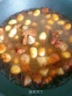 Make Quail egg red meat step 4
