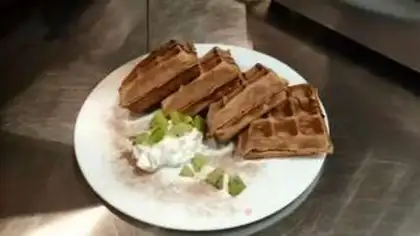 Make Tiramisu walnut waffles step 8