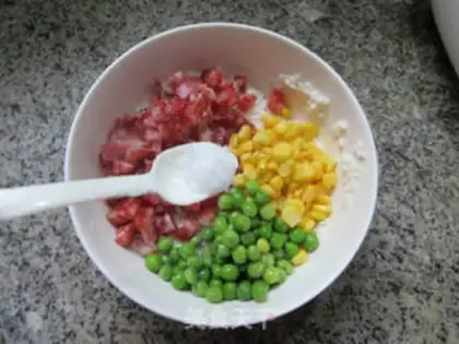 Make Steam sausage rice step 4