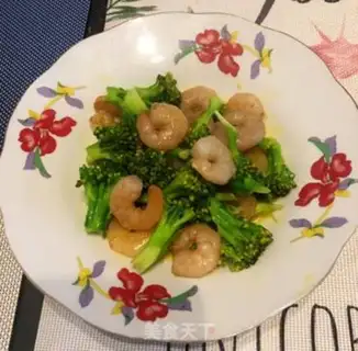 Make Shrimp skating broccoli step 7