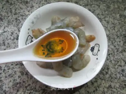 Make A duck egg and shrimp step 2