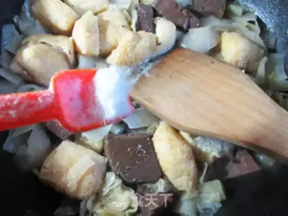 Make Pork blood with tofu step 7