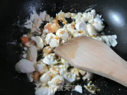 Make A duck egg and shrimp step 5