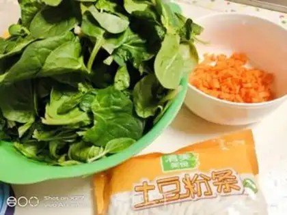 Make Chicken spinach potato powder step 0