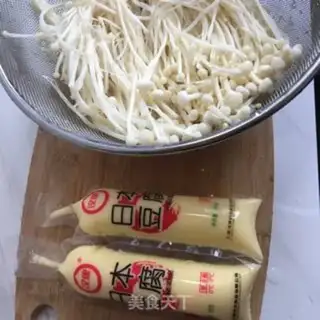 Make Jelly tofu mushroom soup step 0