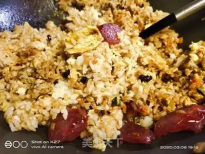 Make Egg sausage fried rice step 9