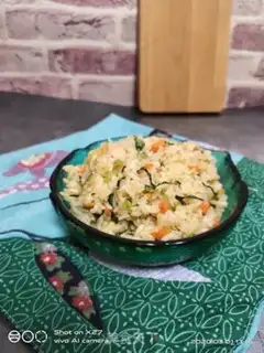Make Salt fish carrot fried rice step 6