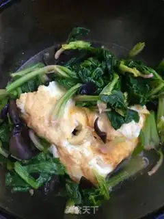 Make Wood spinach egg soup step 13