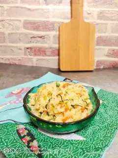 Make Salt fish carrot fried rice step 7