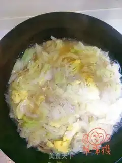 Make Egg fan cabbage step 7