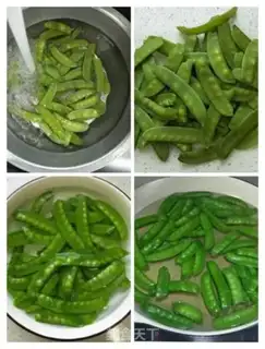 Make Shrimp, white mushroom, Dutch beans step 1