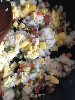 Make Pineapple ham and rice step 7