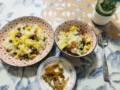 Make Pineapple ham and rice step 8
