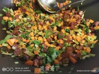 Make Sausage, celery, carrot, rice step 4
