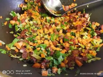 Make Sausage, celery, carrot, rice step 5