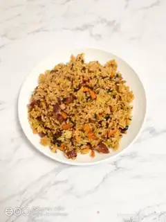 Make Sausage, celery, carrot, rice step 11