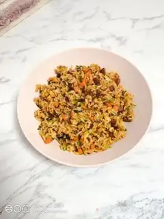 Make Sausage, celery, carrot, rice step 12