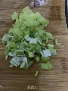 Make Shrimp ham and egg fried rice step 2