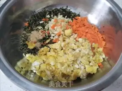 Make Sesame leaf buns step 2