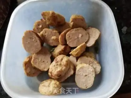Make Chickenballs. Four season beans step 0