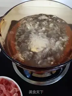 Make Skinny meat soup for shrimp skin fans step 1