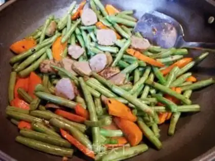 Make Chickenballs. Four season beans step 7
