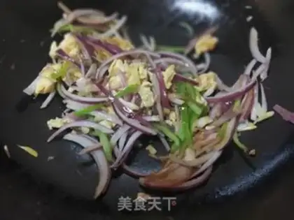 Make Pepper fried egg onions step 7