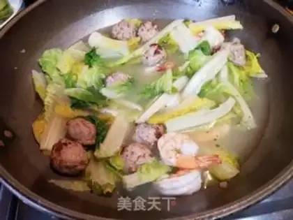 Make Chickenball shrimp powder step 8