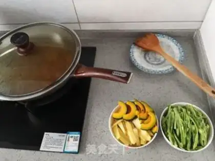 Make Pork bean horn noodles step 8