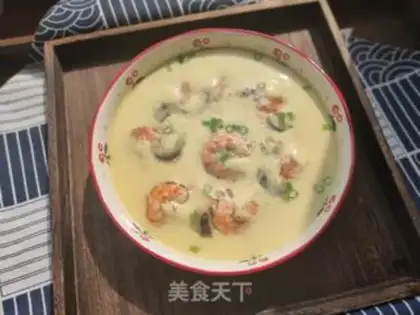 Make Seafood steamed eggs step 10