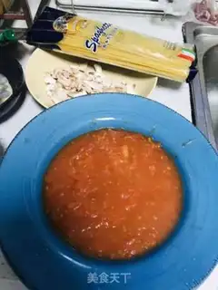 Make Shrimp beef pasta step 1