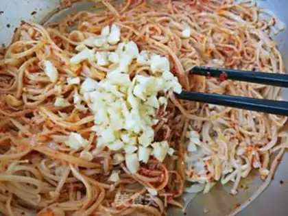 Make Spicy golden needle mushrooms step 7