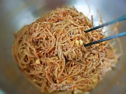 Make Spicy golden needle mushrooms step 8
