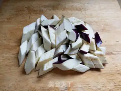 Make Salt fish and eggplant step 1