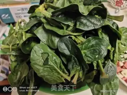 Make Red sausage spinach step 1