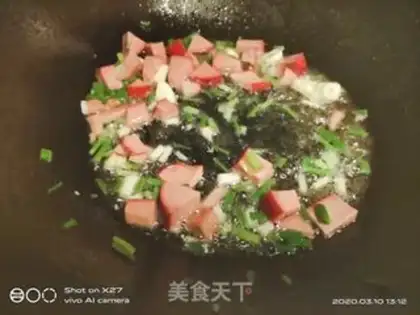 Make Red sausage spinach step 2