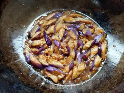 Make Salt fish and eggplant step 6