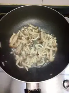 Make Crab mushrooms and fried eggs step 3