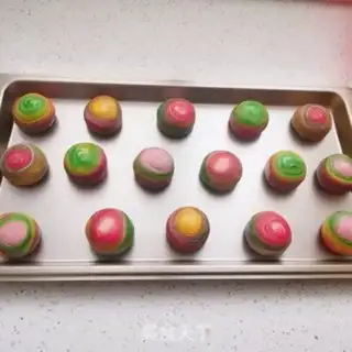 Make Rainbow souffle step 25
