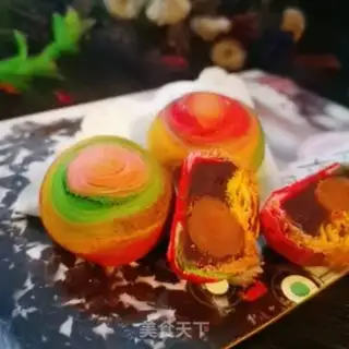 Make Rainbow souffle step 28