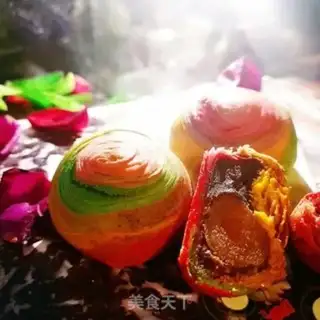 Make Rainbow souffle step 29