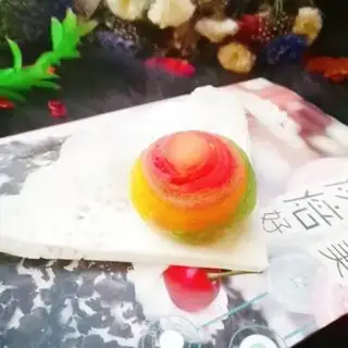 Make Rainbow souffle step 33