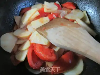 Make Tomato fried potatoes step 7
