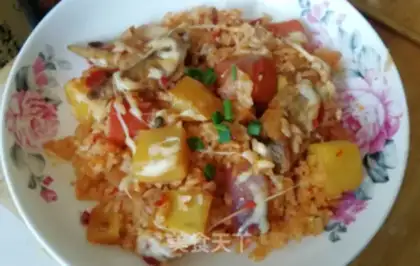 Make Chicken-tip cheese rice step 13