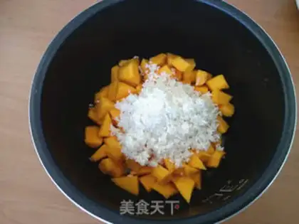 Make Pumpkin rice step 4