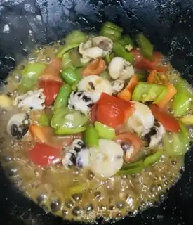Make Twin peppers, ink fish step 7
