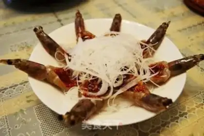 Make Garlic fan shrimp step 7